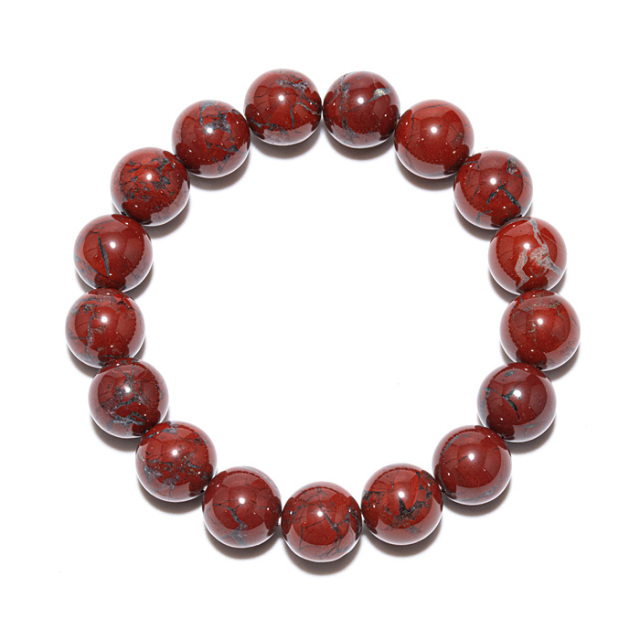 ブレスレット 佐渡赤玉石 （新潟県産） 12φ 17玉 No.20 《証明書付