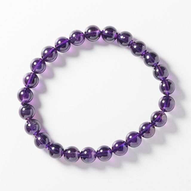 ブレスレット アメジスト （ウルグアイ産） 7mm 25玉 No.87 | 神棚・神