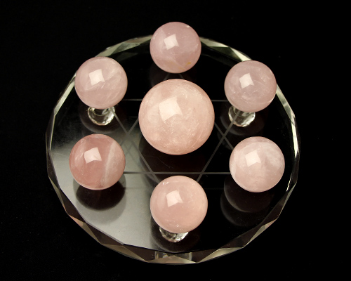 ローズクォーツ 丸玉 七星陣 No.7 | 神棚・神具の製造販売通販なら伊勢宮忠