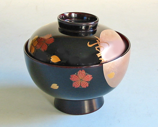 煮物椀 溜内朱 雪月花 木製 漆塗り（製造中止） 漆器の井助