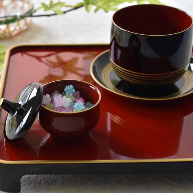 KINSEN ミニボウル isukeブランド 漆塗りの蓋付き小鉢 漆器の井助