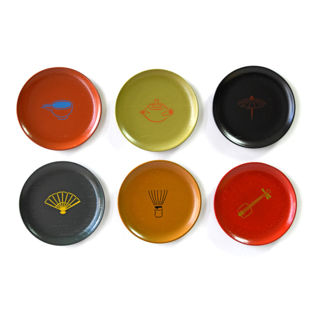 漆まめさら 芸艸堂木版画 動物シリーズ＜isuke＞木製漆塗り 漆器の豆皿