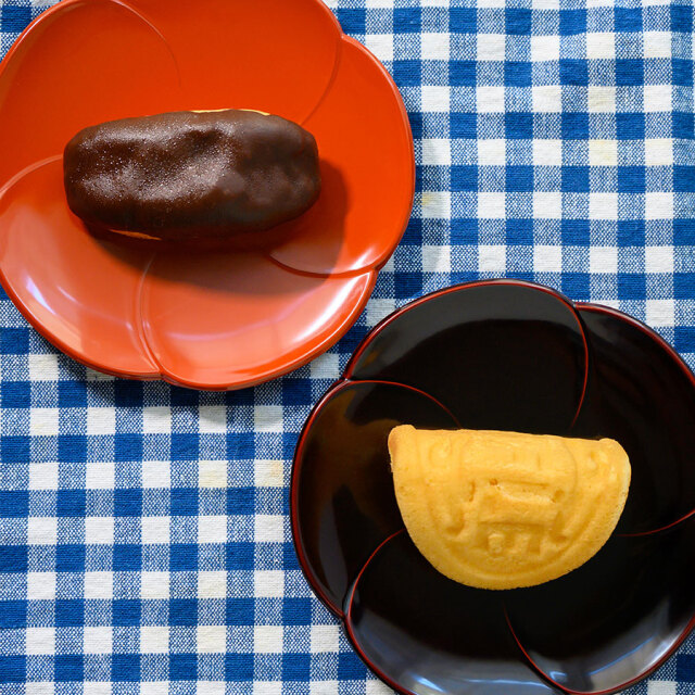 福梅銘々皿5.0 溜/朱 5枚セット 【まとめ買い割引】 漆塗り 取り皿