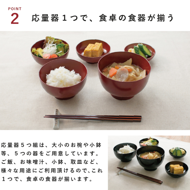 応量器|5つのお椀や鉢がセットになった優れもの。漆器の井助