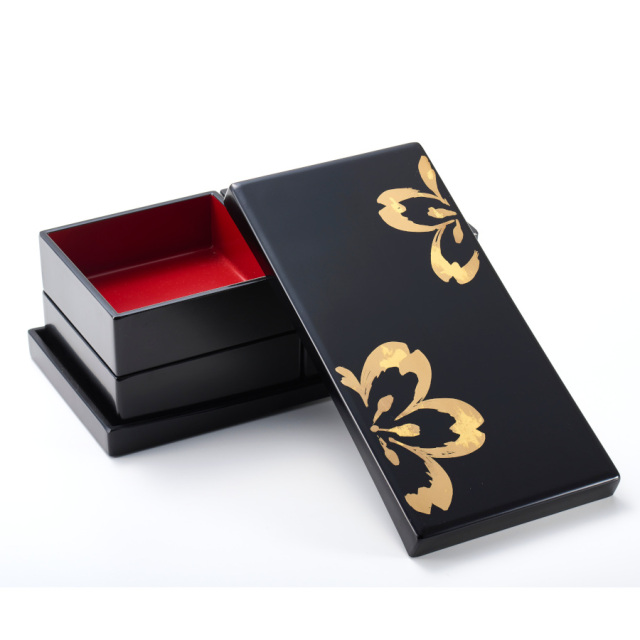 うたげ花見重箱 さくら 松花堂弁当箱 FC32-8/9 漆器の井助