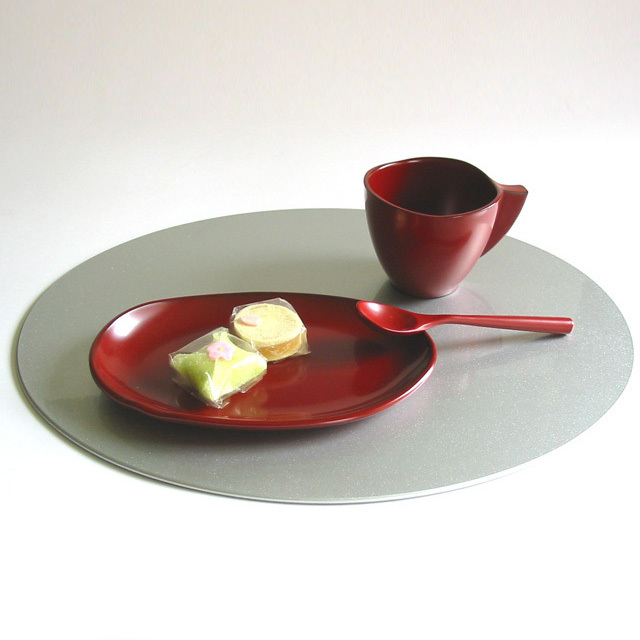 両面マット だ円 11.0 ランチョンマット リバーシブル 漆器の井助