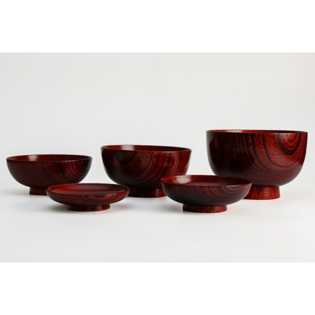 応量器（応量椀） 欅 五つ組 木製漆塗り 入れ子のお椀セット FC10-13