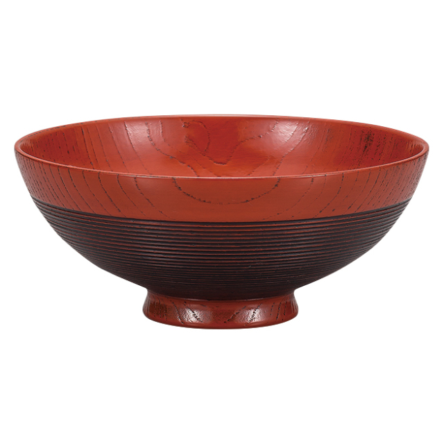 ごはん椀 千筋スリ 大 木製 漆塗り FC10-4 漆器の井助