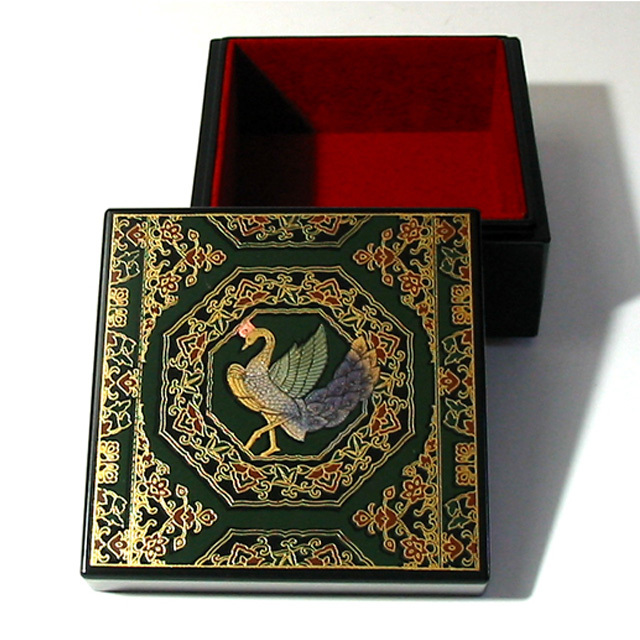 角小箱 鳳凰 小物入れ【製造中止】 漆器の井助