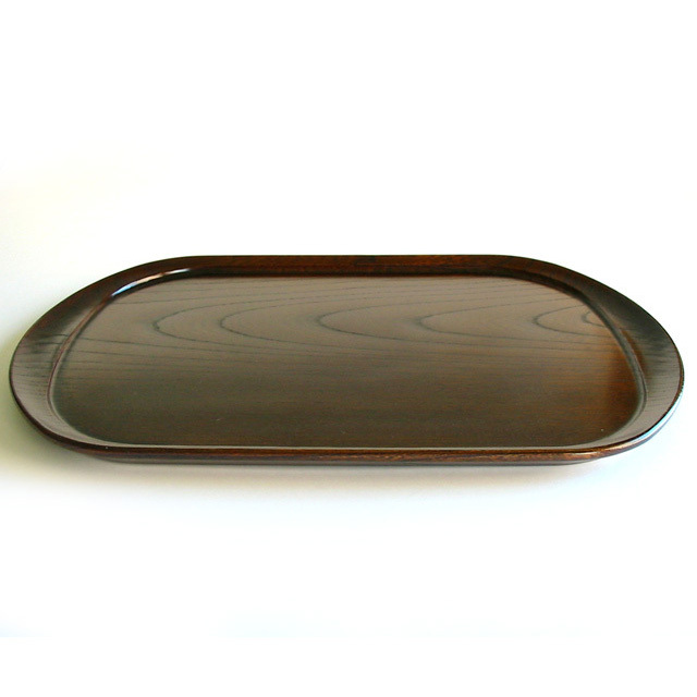 楕円盆 和楽 欅 木製 漆塗り トレー 漆器の井助