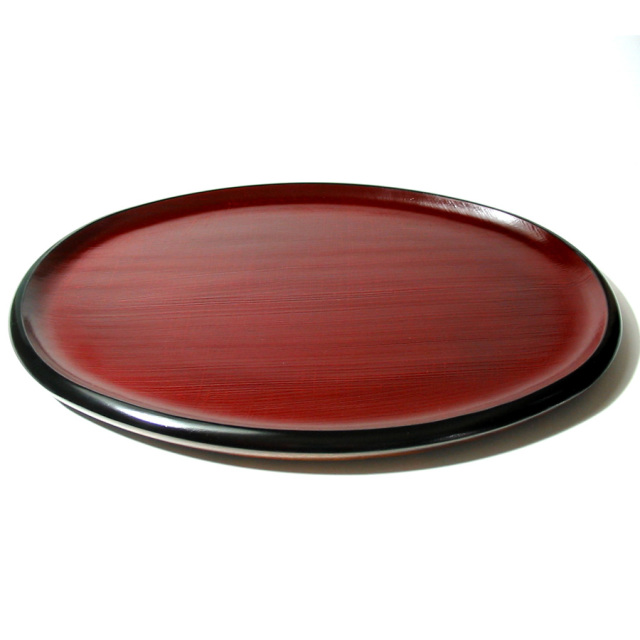 大判盆 12.0 錆漆 根来/曙 漆塗り 12-10804/10805 漆器の井助