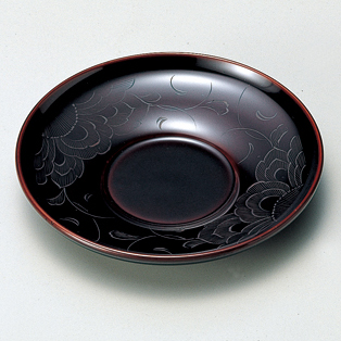 茶托 4.5 象谷 5枚セット 木製 漆塗り FC17-3 漆器の井助