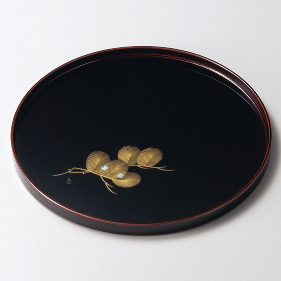 丸盆 12.0 象谷 木製 漆塗り【製造中止】 漆器の井助