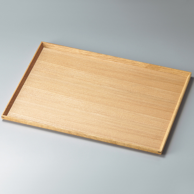 長角盆 10.0 白木塗 木製 12-10612 漆器の井助