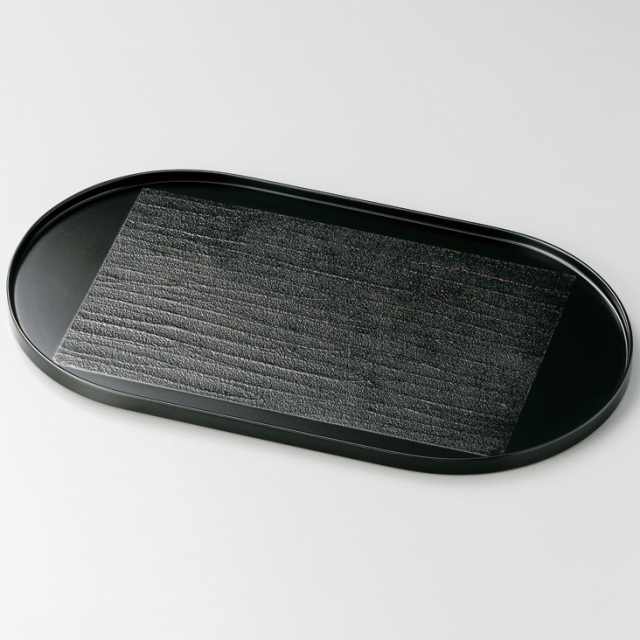 大判盆 12.0 錆漆 根来/曙 漆塗り 12-10804/10805 漆器の井助