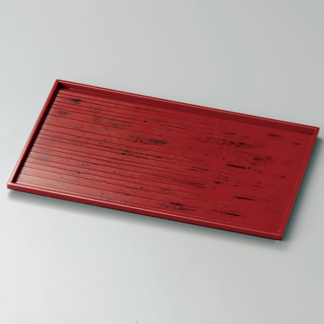 扇面盆 13.0 吟朱/黒 木製 漆塗り 11-10905/10906 (製造中止) 漆器の井助