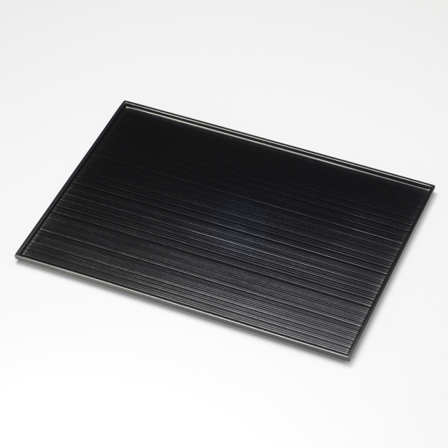 脇取盆 18.0 乾漆 うるみ/黒 木製 トレー 11-11203/11205 【製造中止