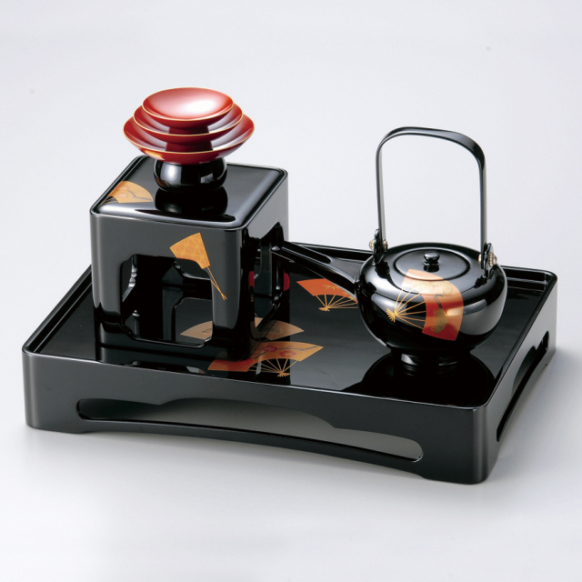 屠蘇器揃 扇面松竹梅 木製 漆塗り (製造中止) 漆器の井助