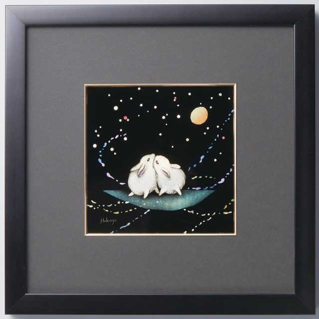 パネル 福ふくろう 木製 漆塗り 12-14401 漆器の井助