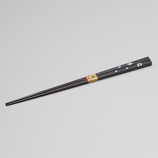 箸 本金蒔絵 トンボ・勝虫 黒/朱 木製 漆塗り 木箱入り 12-16603/16604