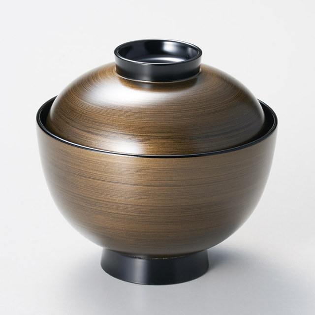 吸物椀 沈金 招福松 黒 5客セット 漆塗り【製造中止】 漆器の井助