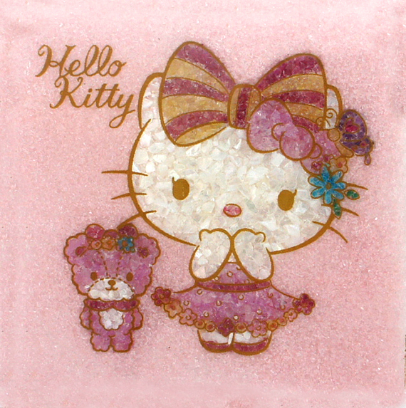 ジュエリー絵画『花オトメピンク』 ハローキティ