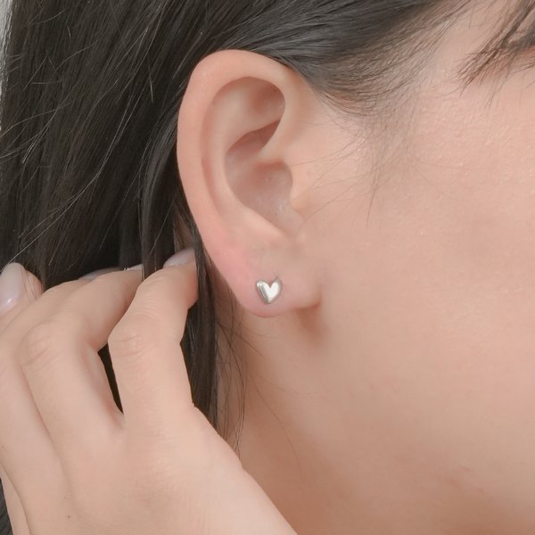 金属アレルギー対応 316L】ラブリープチハートステンレスピアス