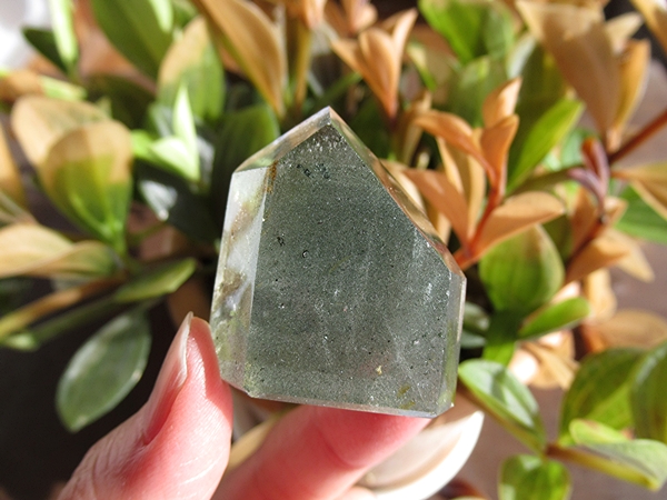 グリーンファントムガーデンクォーツ マダガスカル産 ポイント 水晶