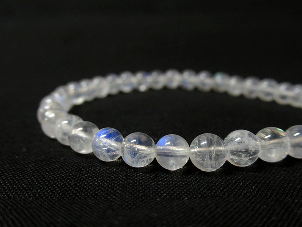 高品質 レインボームーンストーン ブレスレット 約5～5.5mm 天然石販売
