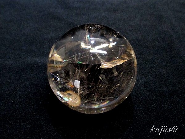 高品質】 天然水晶 レインボークォーツ（虹・ルチル入り） 丸玉