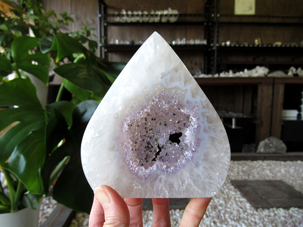 アメジスト×アゲート(瑪瑙) ジオード ポリッシュ | 天然石専門店【鬮石】