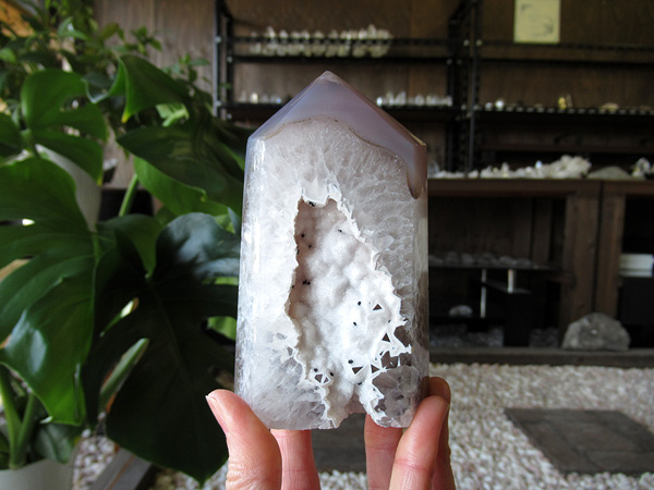 ドゥルージーアメジスト×アゲート(瑪瑙) ジオード ポリッシュ | 天然石