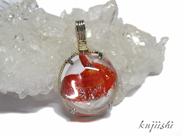 レッドオーロラクォーツ 水晶 ペンダントトップ 天然石専門店【鬮石】