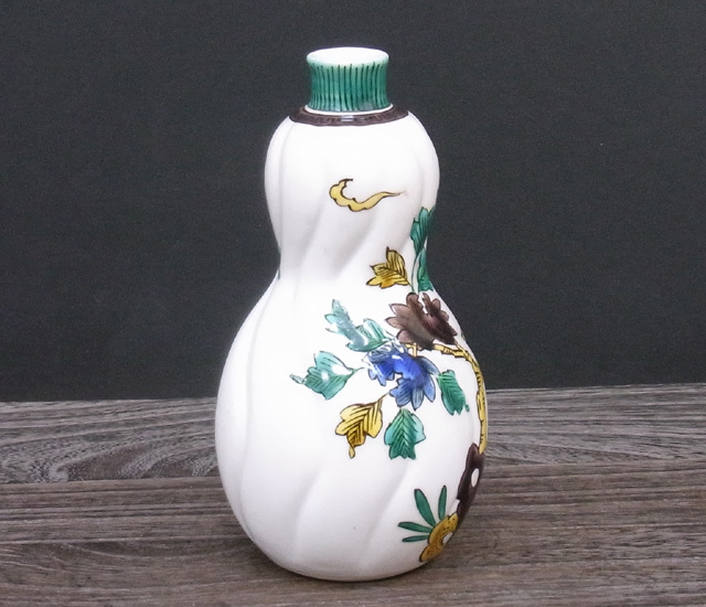 組徳利 古九谷花鳥 [ 二代 徳田八十吉 ]