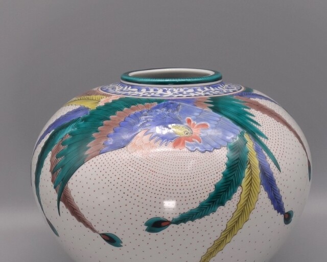 花瓶（8号） 青手鳳凰図 [ 福田良則 ]