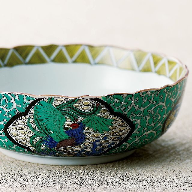 九谷焼ギフト ご贈答品 御祝い 九谷焼5.8鉢 おしどり/鳳凰図 【九谷焼