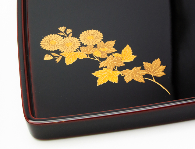 復興支援》輪島塗 銘々皿（溜塗 五節句蒔絵） かぶらきでしか買えない