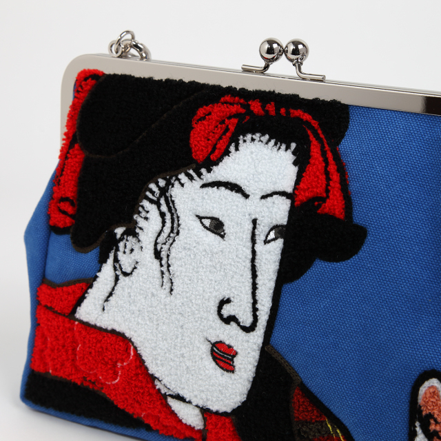 KY80-1113／がま口クラッチバッグ／娘と猫