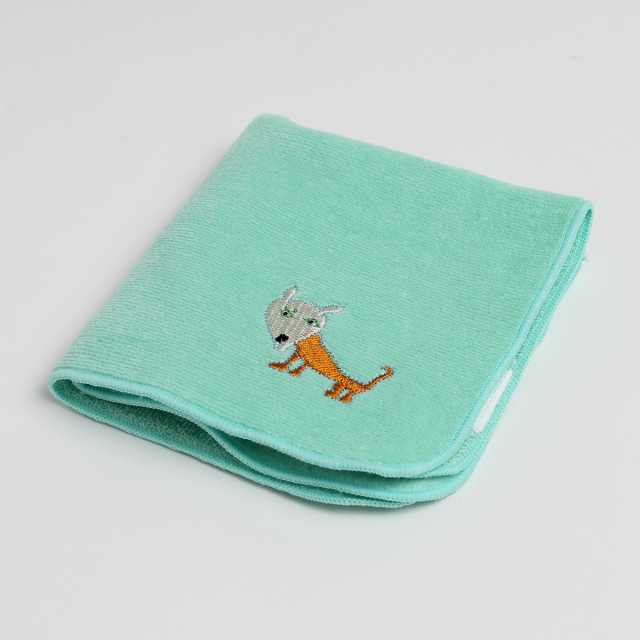 MZ68-003／タオルハンカチ／「犬」小笹 逸男／【6枚までゆうパケット可】