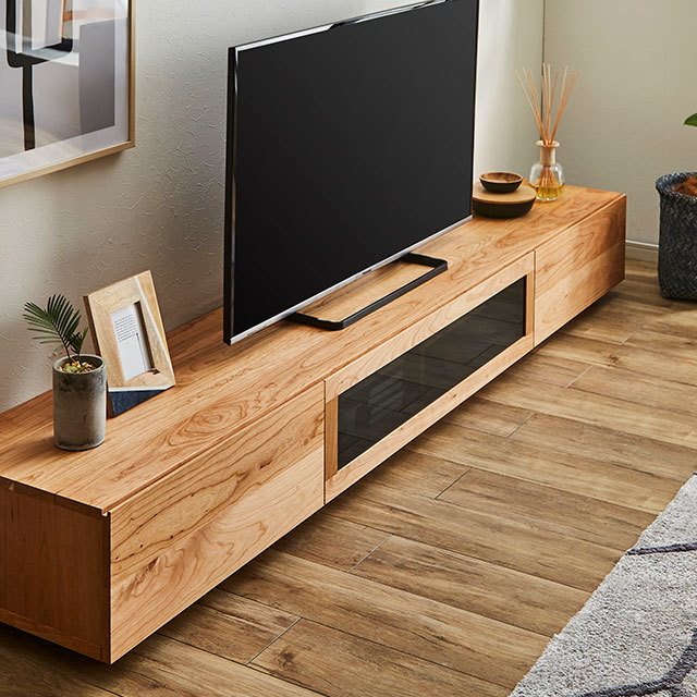 サイズオーダー可】天然木、無垢材使用テレビボード 凛／RIN-W2400