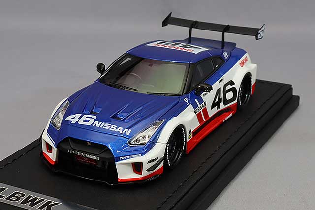 アイドロン 1/43 LB シルエットワークス GT 35GT-RR GTウィング パール