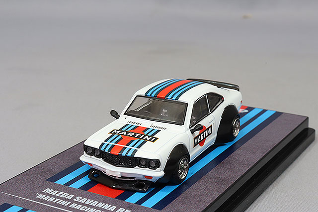 イノモデル 1/64 LB-WORKS マツダ RX3 サバンナ イエロー/グリーン #3