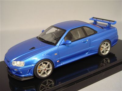 京商/BBR 1/43 日産 スカイライン GT-R VスペックII R34 ブルー