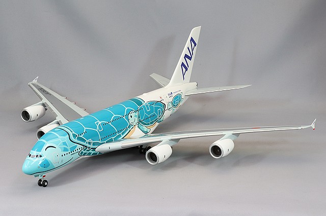 全日空商事 1/200 エアバス A380 ANA JA382A FLYING HONU エメラルド
