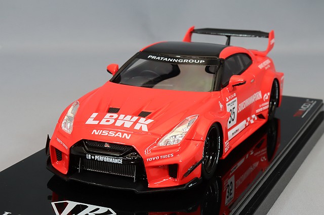 アイドロン 1/43 LB シルエットワークス GT 35GT-RR GTウィング パール
