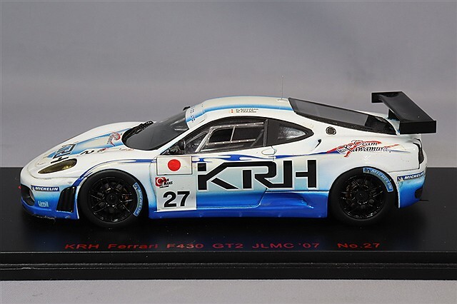 エブロ レッドライン製 1/43 KRH フェラーリ F430 2007 JLMC #27 青山