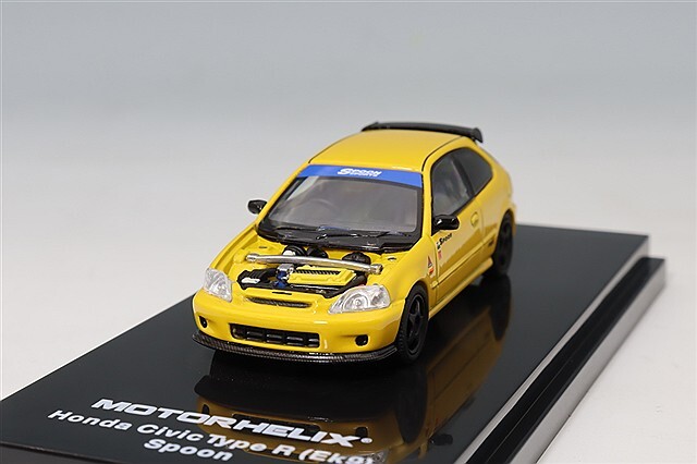 MOTORHELIX 1/64 ホンダ シビック タイプR (EK9) Spoon サンライトイエロー
