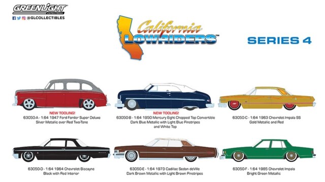 グリーンライト 1/64 California Lowriders シリーズ 4 1BOX6台入