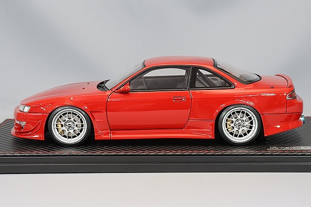 イグニッションモデル 1/18 VERTEX S14 シルビア レッド/BBS RG-R