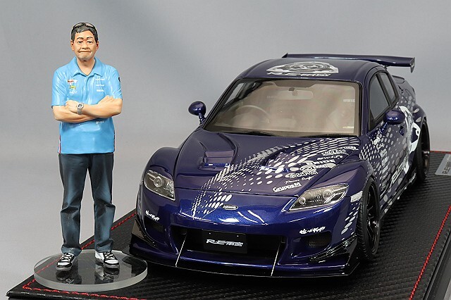 イグニッションモデル 1/18 マツダ RX-8 (SE3P) RE雨宮 ディープブルー